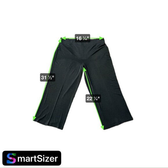 In Studio Womens Plus Size Wide Leg Black Pants Size 1X - Picture 6 of 8